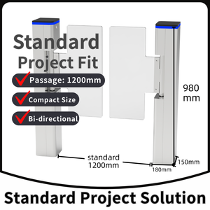 Bosiny 304 RVS infrarood anti-klem toegangscontrole botsingspreventie sneltoegang toegangscontrole snel draaipoort - Product Image 3