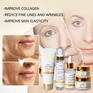 50 Sets OEM ODM Organic Retinol Peptide Anti Aging Face Cleanser Toner Serum Eye Cream Moisturizer Cream Retinol Skin Care Set