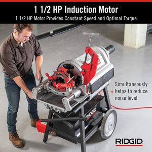 Máquina de roscar Ridgid 1224 NPT, roscadora eléctrica de tuberías de 120 voltios para tuberías de acero de 1/4 a 4 pulgadas, grado profesional - Product Image 5
