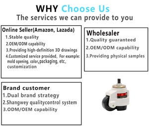 ล้อเลื่อนปรับระดับได้แบบไม่มีเบรก รุ่น Heavy Duty <span class=keywords><strong>FootMaster</strong></span> GD-80S  วัสดุไนลอน  ขายดี - Product Image 4