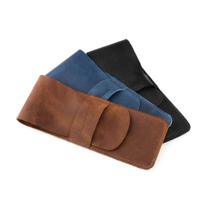 Suministro transfronterizo de fundas para bolígrafos de piel de vaca, bolsas retro para guardar lápices, fundas protectoras para plumas estilográficas con soporte para logotipo. - Product Image 5