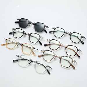 Gafas poligonales con luz azul para juegos de ordenador, lentes ópticas con montura, a la moda, venta al por mayor de fábrica - Product Image 6