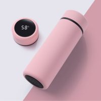 Bouteille d'eau intelligente isolée en acier inoxydable de haute technologie de 500ml avec température led