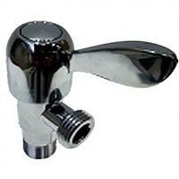 Robinet d'arrêt d'angle en laiton chromé au design moderne et facile à installer pour robinet de salle de bain et de cuisine