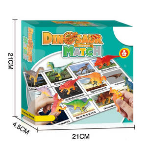 Jouets porte-bonheur à 1 dollar : <span class=keywords><strong>Jeu</strong></span> d'association éducatif précoce avec cartes sur le thème des dinosaures variés pour enfants - Product Image 4
