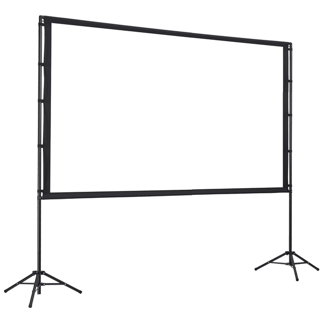 Lejiada Fast Fold White Grid 4K Anti-light ALR Projector Screen Gain Spliceable Metal Tube Stand 120 Inches 16:9 Portable