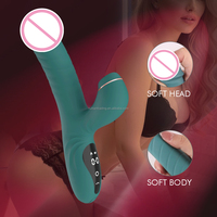 4-in-1 Heiz- und Vibrations-Teleskop-Saugvibrator Sexspielzeug für Frauen G-Punkt Klitoris-Stimulator Dildo-Vibratoren