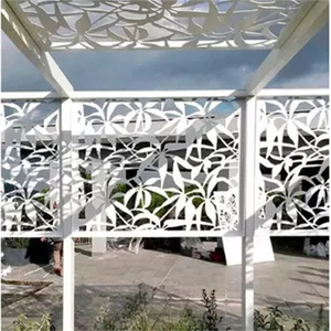 Corten-pérgola de acero de diseño moderno para jardín, techo de piscina con pantalla solar lateral - Product Image 2