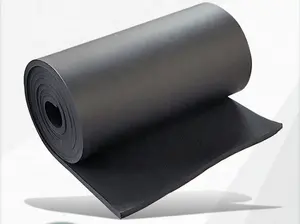 Foam Insulation Roll Soundproof Thermal Insulation Fire Resistance Nitrile Rubber Insulation Sheet Roll Black NBR/PVC Foam Rubber Sheet