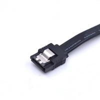 Cable de datos SATA 3.0 de 30 cm, negro, con conector SATA en ángulo recto y bloqueo, para HDD/SSD Serial ATA.