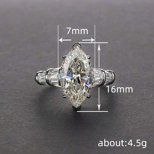 Anello di Fidanzamento con Gemma Marquise per Donne, Elegante Gioiello da Dito per Feste - Product Image 5