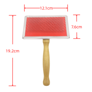 Compettine per animali domestici di dimensioni personalizzate all'ingrosso con manico in legno in acciaio inossidabile per la pulizia di cani e gatti spazzolatura - Product Image 2