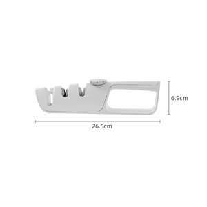 Trắng <span class=keywords><strong>ABS</strong></span> ba giai đoạn cắt kéo dao mài có thể điều chỉnh mài để mài nhanh dụng cụ nhà bếp - Product Image 3