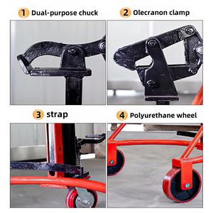 BeakHawk <span class=keywords><strong>Chariot</strong></span> élévateur hydraulique manuel Tambour en plastique pour fermes Usines de fabrication d'hôtels et de restaurants Vente au détail - Product Image 6