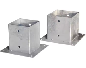 Support <span class=keywords><strong>de</strong></span> <span class=keywords><strong>poteau</strong></span> <span class=keywords><strong>de</strong></span> clôture carré boulonné en acier galvanisé - Product Image 1