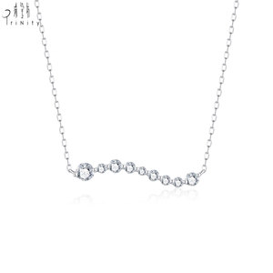 จี้เพชรแท้ทองคำขาว 18K จากซัพพลายเออร์ฮ่องกง สำหรับผู้หญิง สวมใส่ได้ทุกวัน เครื่องประดับคุณภาพสูง ขายส่ง - Product Image 1