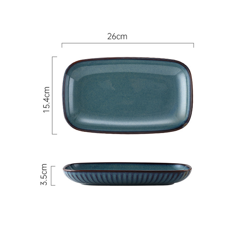 Plato rectangular de 10 pulgadas