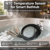 Sonde de température GAIMC NTC pour baignoire et spa, étanche, en acier inoxydable, 10K 3435 JST 2 broches pour contrôleur de spa