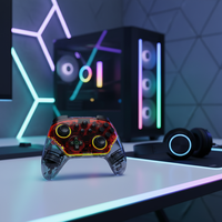 GAMINJA Joystick sans fil et manette de jeu pour PS5, fonction turbo à double vibration, manette de jeu à commande de mouvement à 6 axes