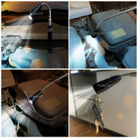 Outil de ramassage magnétique télescopique à 3 LED avec rotation à 360° °   Col de cygne flexible, bâton magnétique de 5 lb pour la réparation automobile des mécaniciens