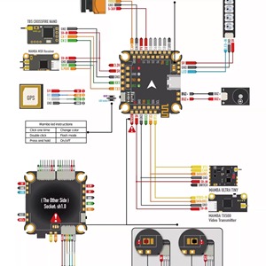 ชุดควบคุมการบิน <span class=keywords><strong>MAMBA</strong></span> MK4 <span class=keywords><strong>F722</strong></span> 216MHz 4-6S พร้อม OSD สำหรับโดรนแข่ง FPV ICM42688P แม่พิมพ์ส่วนตัวจากกวางตุ้ง - Product Image 5