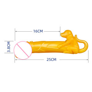 Yeni varış köpek şekilli yanlış penis kadın seks ürünleri TPE yapay penis yetişkinler için - Product Image 2