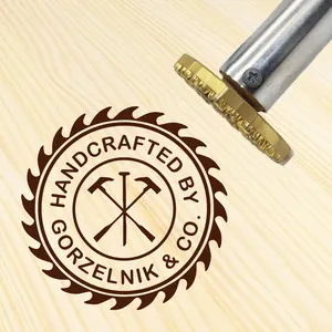 Benutzer definierte Logo Stempel große JU-254 Leder Branding Holz bearbeitung Design Company Logo Stamp Maker Benutzer definierte Logo Stempel für Boxen