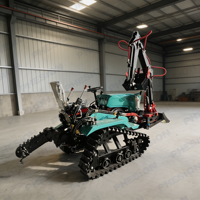 Tractor de orugas premium de 35 HP con accesorio de excavadora, máquina multifuncional para labranza rotativa agrícola