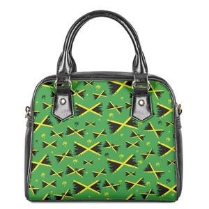 Bolso de sillín de cuero con estampado de Dropship a pedido, patrón de bandera de Jamaica, bolso informal para mujer, bolso cruzado clásico de moda para mujer - Product Image 1
