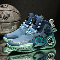 Chaussures de sport professionnelles personnalisables avec logo de marque pour hommes et femmes, à bouton rotatif, montantes, respirantes, pour le basketball et les activités de plein air