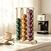Support de capsules de café en métal plaqué or DaS, support de rangement pour capsules Nespresso, organisateur de dosettes de café pour comptoir de cuisine
