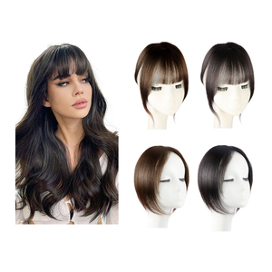 All'ingrosso naturale fronte frangia frangia capelli invisibile capelli umani Clip in <span class=keywords><strong>Extension</strong></span> per capelli Bang per le donne - Product Image 5