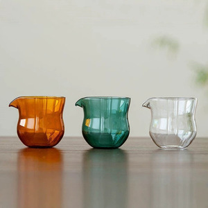 Ensemble de pichets à thé en verre borosilicate de haute qualité, ambre, vert, transparent, forme irrégulière, style simple, pour services à thé Kung Fu, usage domestique - Product Image 1