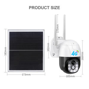 Câmera à prova d'água ao ar livre <span class=keywords><strong>IP66</strong></span> 1080P Solar Bateria Câmera Solar Power <span class=keywords><strong>CCTV</strong></span> 4G IP PTZ Popular V380 ICSEE Hikwifi - Product Image 5