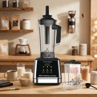 Mesin Pengolah Makanan dan Pembuat Jus 4 in 1, Blender Smoothie Elektrik, Gelas Kaca untuk Dapur