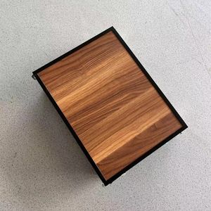 Parrilla pequeña multifunción portátil de nuevo diseño, <span class=keywords><strong>Maleta</strong></span> de madera de aluminio para barbacoa, mesa de Picnic plegable para acampar al aire libre - Product Image 4