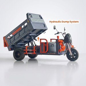 Tricycle à moteur 1800W, capacité de charge 1200kg, batterie au plomb 72V, prix de gros, idéal pour le transport agricole et commercial - Product Image 2