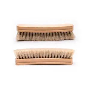 Professional Beech Wood Shoe Brush 100% Horse Hair For Cleaning And Caring leather Shoes