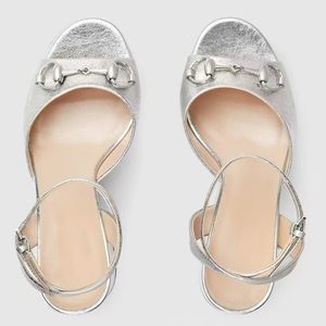 Sandales à talons hauts épais grande taille 45 avec ornements métalliques, bout carré ouvert, pour femmes, idéales pour l'été, coupe large - Product Image 4
