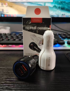 Chargeur de voiture double USB pour téléphone portable 20W QC3.0 3.1A Charge rapide Mini Portable pour voyage/Android Long Drive - Product Image 6