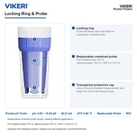 Testeur de pH/ORP/Conductivité de Poche pour Laboratoire, Analyseur Numérique de Qualité de l'Eau, Type Stylo, avec Sonde Remplaçable, OEM