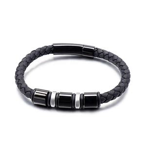 2020 Nieuwkomers Zwart Lederen Armband Transfer Spirituele Kralen Eenvoudige Koppels Armbanden - Product Image 1