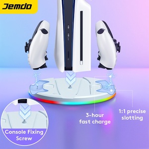 Base de Carga Inteligente Jemdo para Consola Slim, Ranura para Dos Controles, Indicador LED RGB, Sistema de Alimentación Seguro Multifuncional - Product Image 3