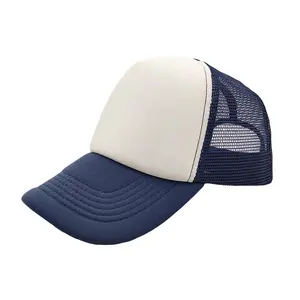 5パネルフォームメッシュキャップ昇華カスタムロゴトラッカーキャップワンサイズすべての調整可能な帽子に適合