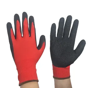 Industriële Niveau Anti Slip Bescherming Handschoenen Latex Coating Werken Rubber Handhandschoenen Voor Bouw Werken