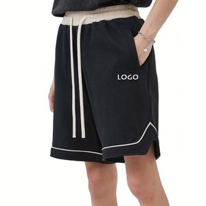Pantalones Cortos Deportivos Casuales para Hombre, Personalizados, de Algodón y Elastano, 380g, Cintura Media Elástica, Transpirables, Impermeables, Ecológicos, Estampados, Holgados, de Secado Rápido - Product Image 4