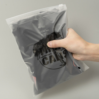 Sacs zip-lock givrés mats imprimés personnalisés de haute qualité Sacs à fermeture éclair en PVC pour vêtements