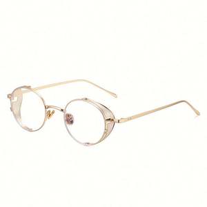 Nouveautés 2020 Mode Vintage Lunettes de soleil steampunk pour hommes et femmes Logo personnalisé Lunettes de soleil rondes en métal - Product Image 4