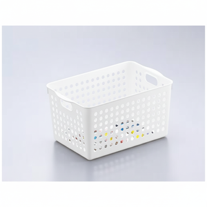 Cesto di stoccaggio profondo bianco Inomata per un'organizzazione efficiente - Product Image 1