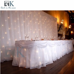 White Drapery Cloth Wedding Starry <b>Light</b> LED Stage Backdrop Decoration LED <b>Stars</b> Sky Curtain - Product Image 1